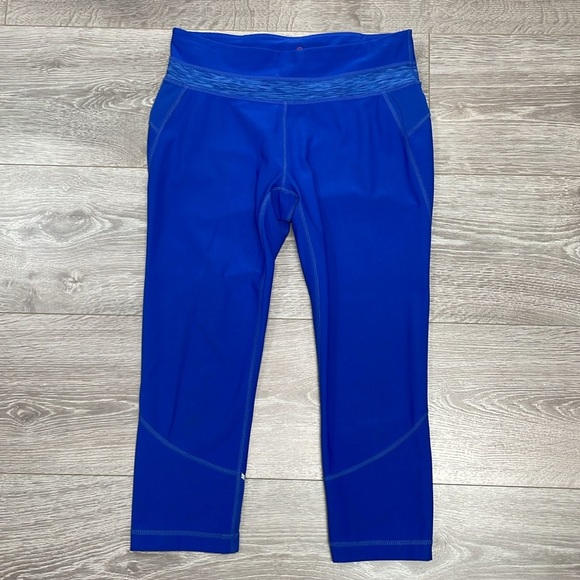 T By Talbots Tech  Stretch Crop Leggings Blue SP - Picture 7 of 16